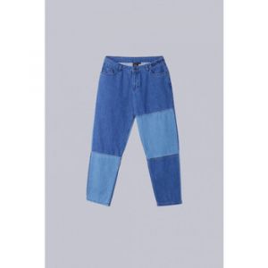 Kickers Jean droit patchwork unisexe denim bleu en coton