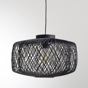 Image de Suspension rotin, non électrifiée, YAKU Noir Taille Taille Unique