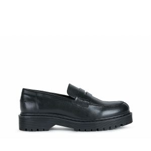 Geox D Bleyze B, Loafer Femme, Schwarz, 36 EU