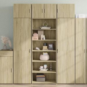 VidaXL Buffet haut ch&ecirc;ne sonoma 70x41x185 cm bois d'ing&eacute;nierie