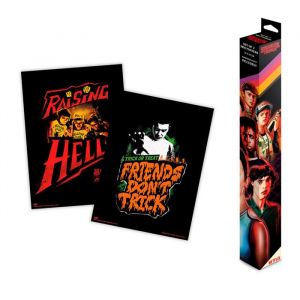 Grupo erik Groupe Erik - Lot de 2 mini posters Stranger Things | Affiches d&eacute;coratives pour chambre et salon | Deco Maison | D&eacute;coration murale originale | Licence Officielle | 52 x 38 cm