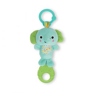 Bright Starts Peluche Musical El&eacute;phant, pour poussettes et transat, Jouet Nomade, Nettoyage Facile