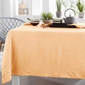Nappe de table froiss&eacute; FONTANA - beige sable
