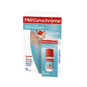 Image de Mercurochrome Pansement Liquide Crevasses 3,25ml