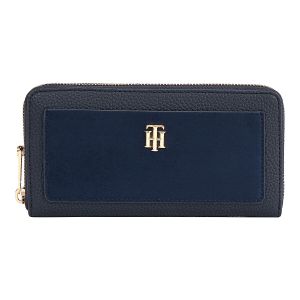 Tommy Hilfiger Portefeuille bimatière zippé Bleu Marine - Taille Taille Unique