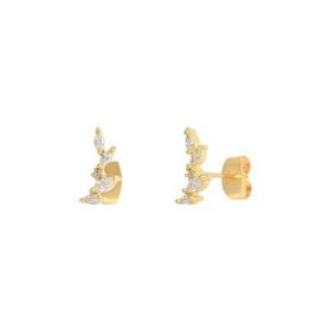 Puce d'oreille dorée à l'or fin AMBRE