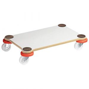 Wagner Socle à roulettes MM 1363 I 52 x 32 x 10,5 cm - Charge 200 kg - Patins antidérapants I revêtement spécial I Facile à Nettoyer I protège Meubles et Murs - 20136301