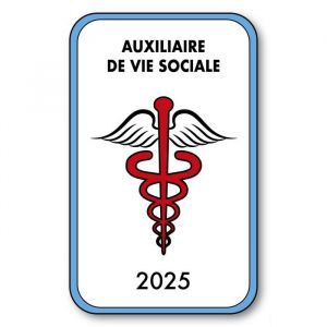 SIGNAL SAFETY Autocollant Sticker - Vignette Caducée 2024 pour Pare Brise en Vitrophanie - V4 Auxiliaire de Vie Sociale