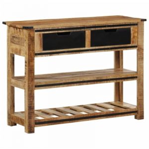 VidaXL Table console 100x35x75 cm bois de manguier massif, bout de canap&eacute;, tables de couloir, support de couloir, table de couloir