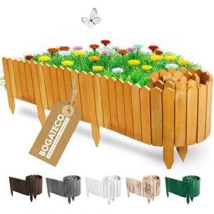Rollborder Bogateco Bois brun clair 40x200 cm Bordure de Jardin