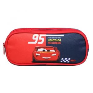 Trousse scolaire - Disney - Cars - Rouge et bleu - 2 compartiments - Polyester