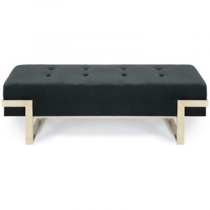 Image de No Banquette Istanbul Velours Noir Pieds Or