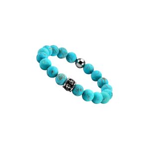 Bracelet Grosses Perles Turquoise Pierres Naturelles Tête De Mort