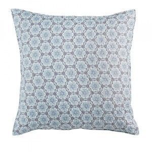 Image de Housse de coussin (60 cm) Isaline Bleu/Gris