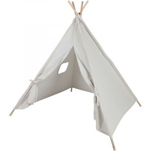 Tipi pour chambre d'enfant "Judy Wild" - Blanc - L 120 x l 120 x H 150 cm
