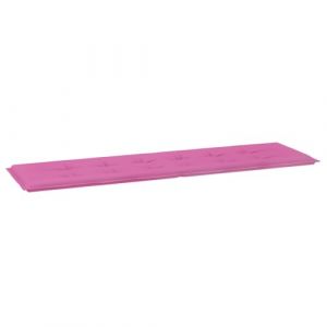 VidaXL Coussin de Banc de Jardin Rose | Résistant à l'eau & Tissu Respirant Léger Intérieur/Extérieur 3 Personnes 180X50X4Cm Confortable Antidérapant