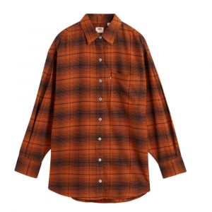 Levi's Chemisier oversize manches longues &agrave; carreaux Marron - Taille 40