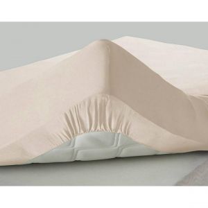 Drap-housse Super Grands Bonnets 40 cm Sable en jersey