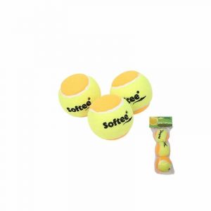Softee Lot de 3 balles de tennis enfant Minitenis