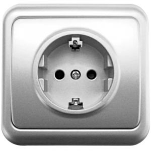 Image de Zenitech Prise encastrable Schuko Antaria - 10/16A - blanc