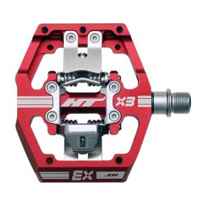 HT Components Pédales automatiques VTT X3 aluminium rouge