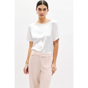 CAROLL Tshirt fluide manches courtes ivoire S