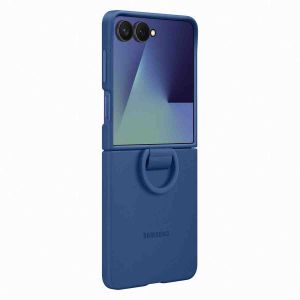 Samsung silicone avec anneau B7 Bleu Nuit