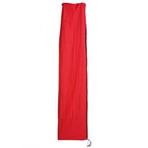 Mendler Housse de Protection HWC pour Parasol jusqu'à 4 m, Housse avec Fermeture éclair - Rouge