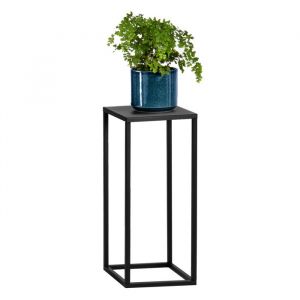 Bremermann Tabouret à fleurs, support à plantes en métal, colonne à fleurs moderne idéale pour le salon, l'entrée et le bureau, pour la décoration et les plantes d'intérieur, en métal noir