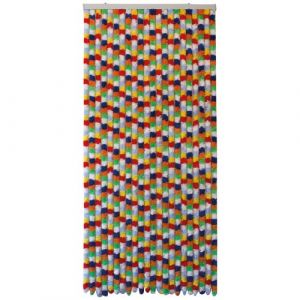 Morel Rideau de porte Katmandou chenilles - 90x220 cm - multicolore