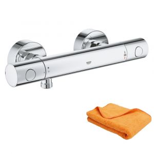 Grohe Mitigeur douche thermostatique Quickfix Precision Get + microfibre