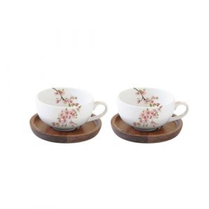 Easy life 1081SAKU Set de 2 Tasses &agrave; Caf&eacute;, 10,5 x 10,5 x 5,5 cm, Multicouleur