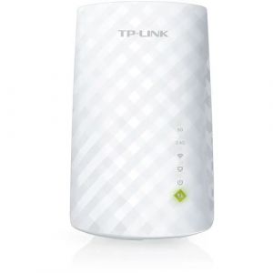 TP-Link Répéteur WiFi RE200 Amplificateur WiFi AC750 Mbps, répéteur WiFi puissant avec un port Ethernet, Compatible avec toutes les box internet
