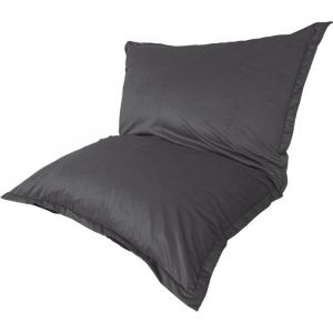 Pouf intérieur xxl Housse en velours gris foncé 190x155cm