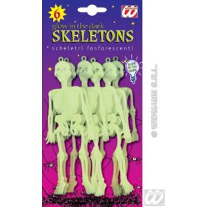 Widmann 6 squelettes phosphorescents Halloween (15 cm)