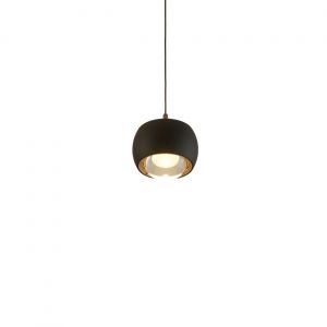 Kosilum Petite suspension noire dimmable design sobre en métal - Finn