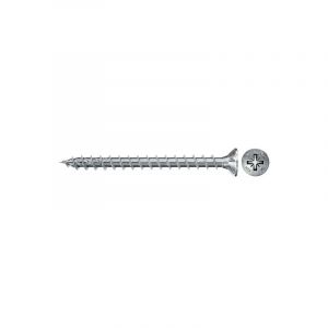 Fischer Vis à bois PowerFast II 4,0x45 Tête fraisée, empreinte PZ, zingué blanc, filetage total/Boite de 500