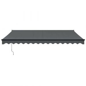 VidaXL Auvent rétractable anthracite 4,5x3 m tissu et aluminium