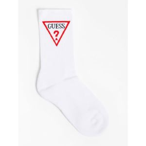 Guess CHAUSSETTES LOGO TRIANGLE Blanc - Couleur Blanc - Taille Taille unique