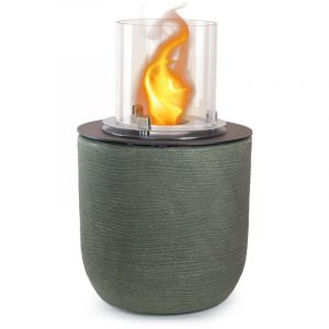 Brasero de jardin chemin&eacute;e au bio&eacute;thanol pour int&eacute;rieur et ext&eacute;rieur RAFFAELLO Sauge Verte d