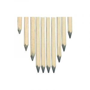 Suinga - Lot de 10 Tuteur en bois 200 cm ø 3 cm Tuteurs avec Pointe Poteaux en Bois Piquets de Fixation Piquets de Jardin