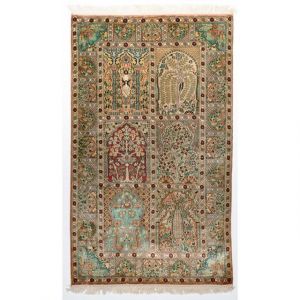 Image de Tapis Nou Main Cachemire tapis d'Orient Multicolore 95 x 155 cm