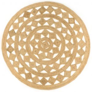 VidaXL Tapis fait à la main Jute tressée 210 cm Brun