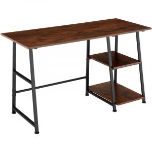 Image de TecTake Table de bureau Paisley 120x50x73,5cm - bois foncé industriel