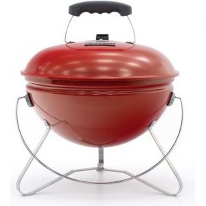 Barbecue de Table au Charbon de Bois Kekai Tahoe 37x37x44 cm Verrou de Couvercle avec Système de Transport Couleur Rouge