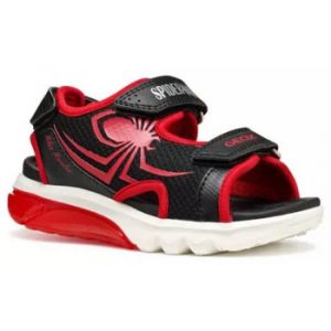 Geox J Sandal CIBERDRON B, Black/Red, 30 EU