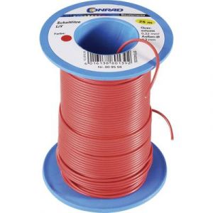 Tru Components Fil de câblage LiY 1567214 1 x 0.22 mm² noir 25 m