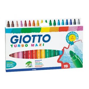 Giotto 18 feutres Turbo Maxi avec accroche