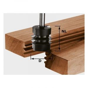 Festool Fraise &agrave; abouter HW avec queue de 8mm HW S8 D34/NL32 - 491034