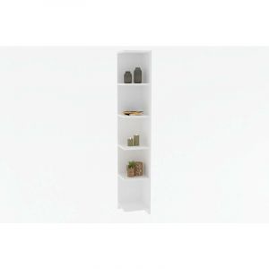 Cotecosy Etag&egrave;res biblioth&egrave;que d'angle Igora L25xH160cm Blanc